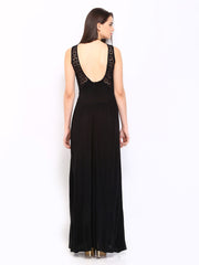 Wills Lifestyle Black Maxi Dress