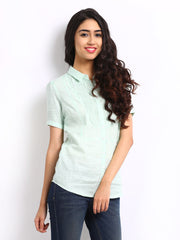 Wills Lifestyle Women Green Isabelle Shirt
