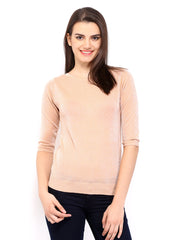Wills Lifestyle Women Peach-Coloured Top