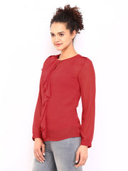 Wills Lifestyle Women Red Top