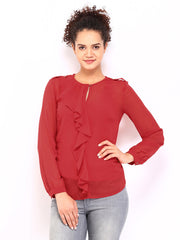 Wills Lifestyle Women Red Top