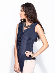 Wills Signature by Ranna Gill Women Navy Top
