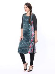 Wishful by W Women Blue Printed Kurta