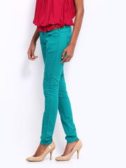 Wrangler Women Green Printed Ultra Skinny Fit Jeggings