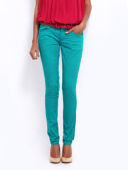 Wrangler Women Green Printed Ultra Skinny Fit Jeggings