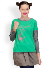 Yepme Women Green Sweatshirt