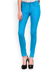 Yepme Women Blue Slim Fit Trousers