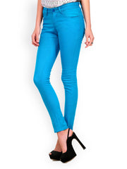Yepme Women Blue Slim Fit Trousers