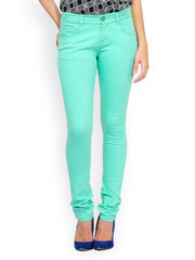 Yepme Women Green Slim Fit Trousers