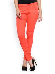 Yepme Women Coral Red Trousers