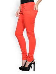 Yepme Women Coral Red Trousers