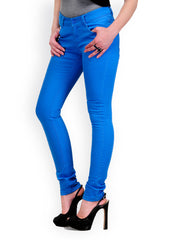 Yepme Women Blue Slim Fit Trousers