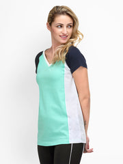 Yepme Women Green &amp; White T-shirt
