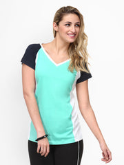 Yepme Women Green &amp; White T-shirt