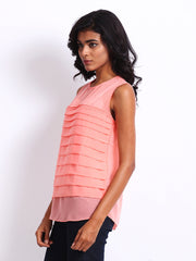 Zink Women Peach Coloured Top