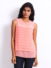 Zink Women Peach Coloured Top