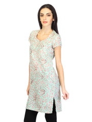 W Women Printed Green Kurta