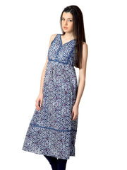W Women Blue Printed Kurta